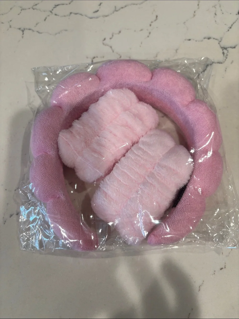 Pink Kids Plush Headband and Ear Warmers Set New